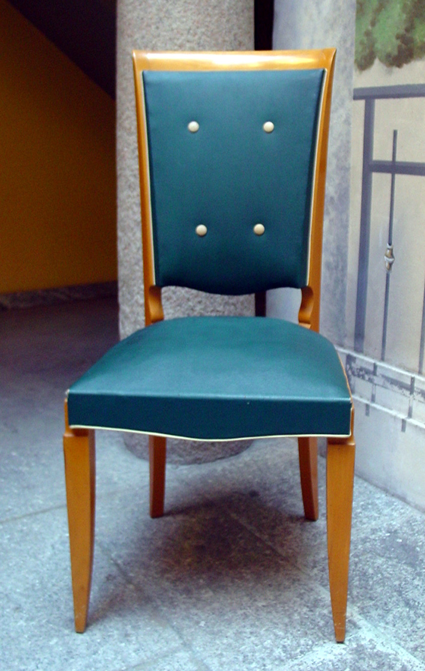 12 sedie Art Decò Bottoni blue del XX Secolo Opera originale e disponibile - Robertaebasta® Art Gallery opere d’arte esclusive.